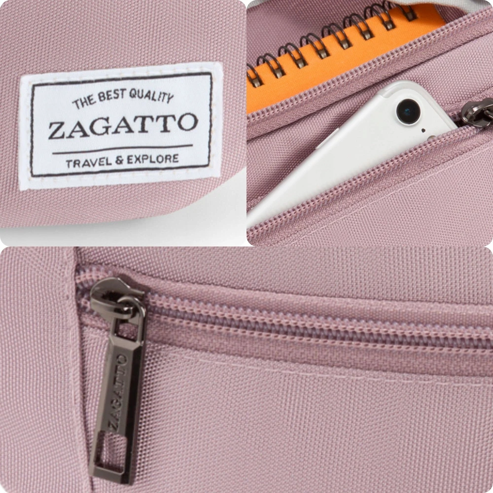 Zagatto® Rožinė stilinga moteriška stangri rankinė per juosmenį