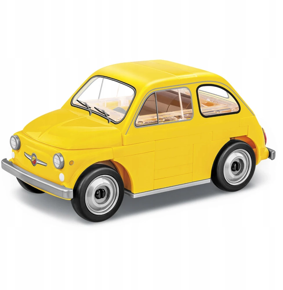 Žaidimai ir žaislai - Cobi - Fiat Abarth 595 - Geltona - Modelis COBI-24514 - Surinkite patys