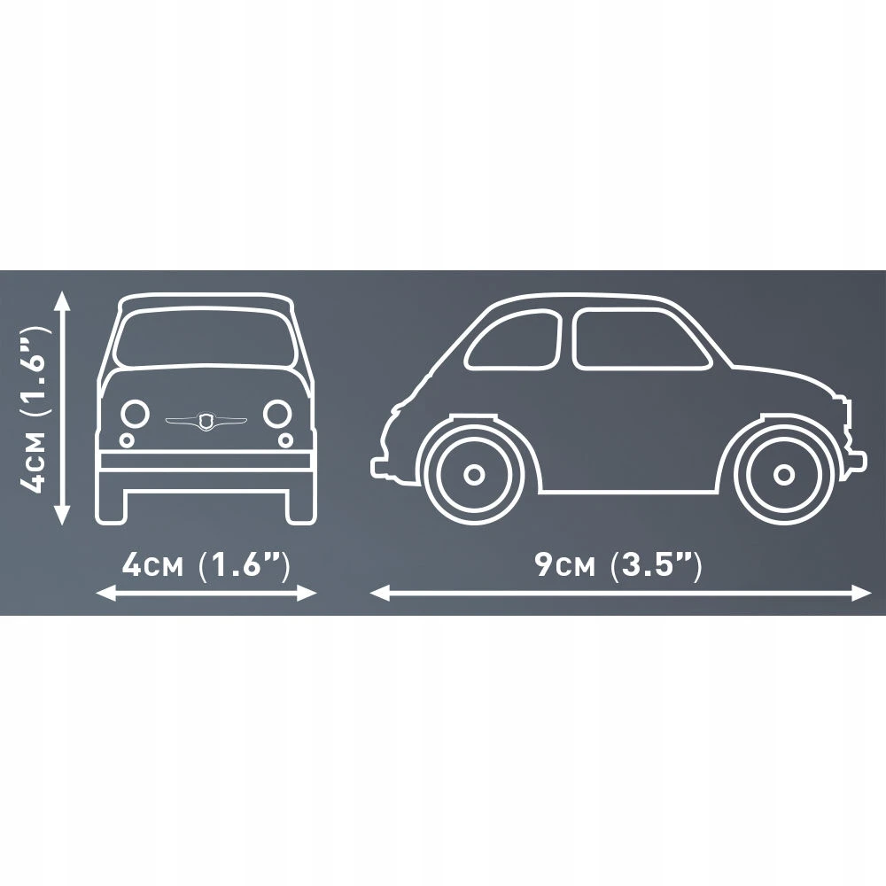 Žaidimai ir žaislai - Cobi - Fiat Abarth 595 - Geltona - Modelis COBI-24514 - Surinkite patys