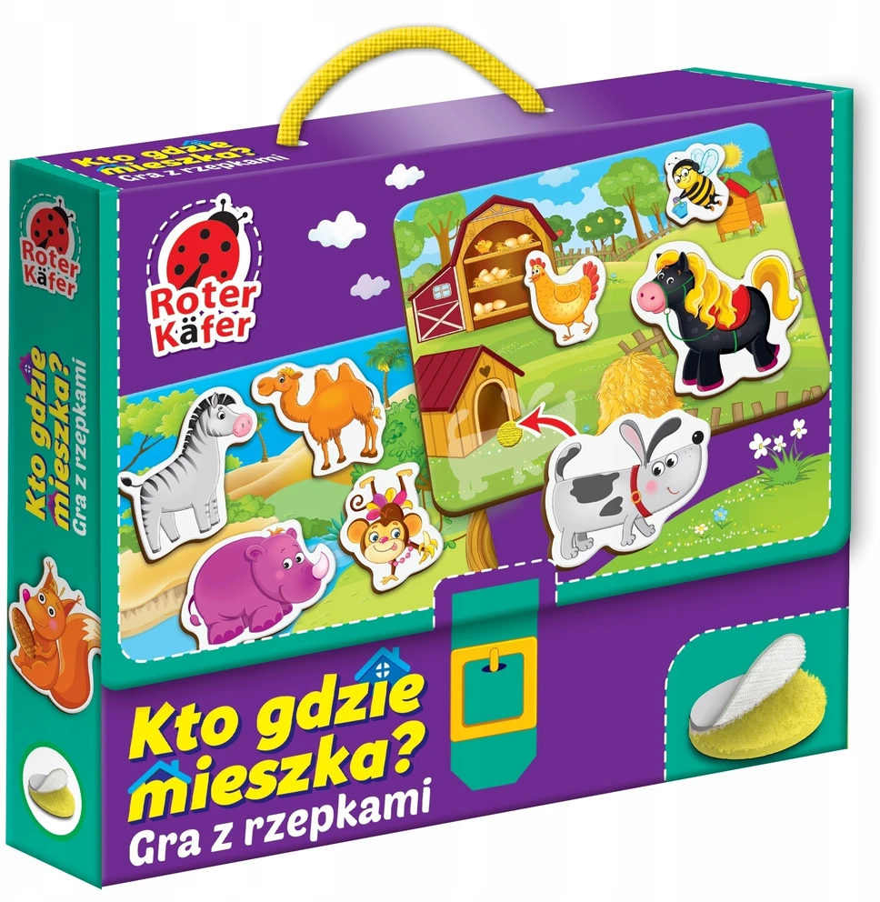 Roter Kafer Maksik Žaidimas su Velcro Kas kur gyvena? Mokomasis žaidimas