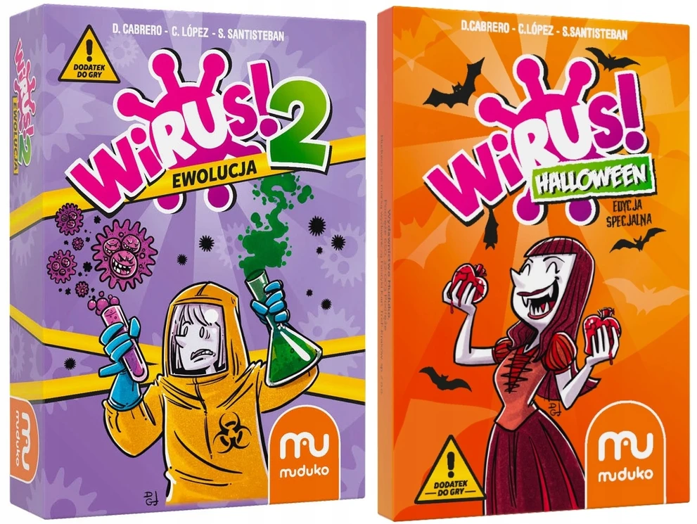 Žaidimo Muduko VIRUS, EVOLUTION + HELLOWEEN išplėtimo papildymų rinkinys