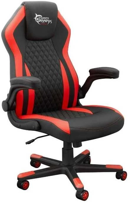 Žaidimų kėdė White Shark King's Throne Gaming Chair, Juoda-raudona