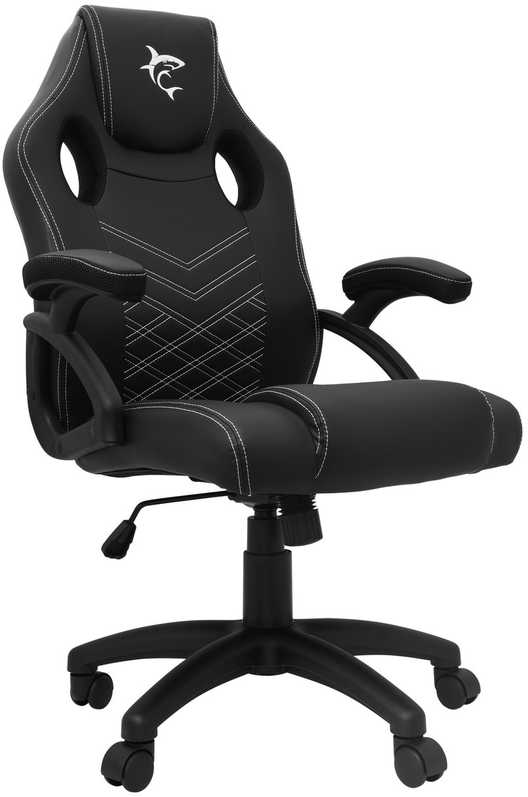 White Shark Žaidimų kėdė Baltas Shark Zolder, juoda