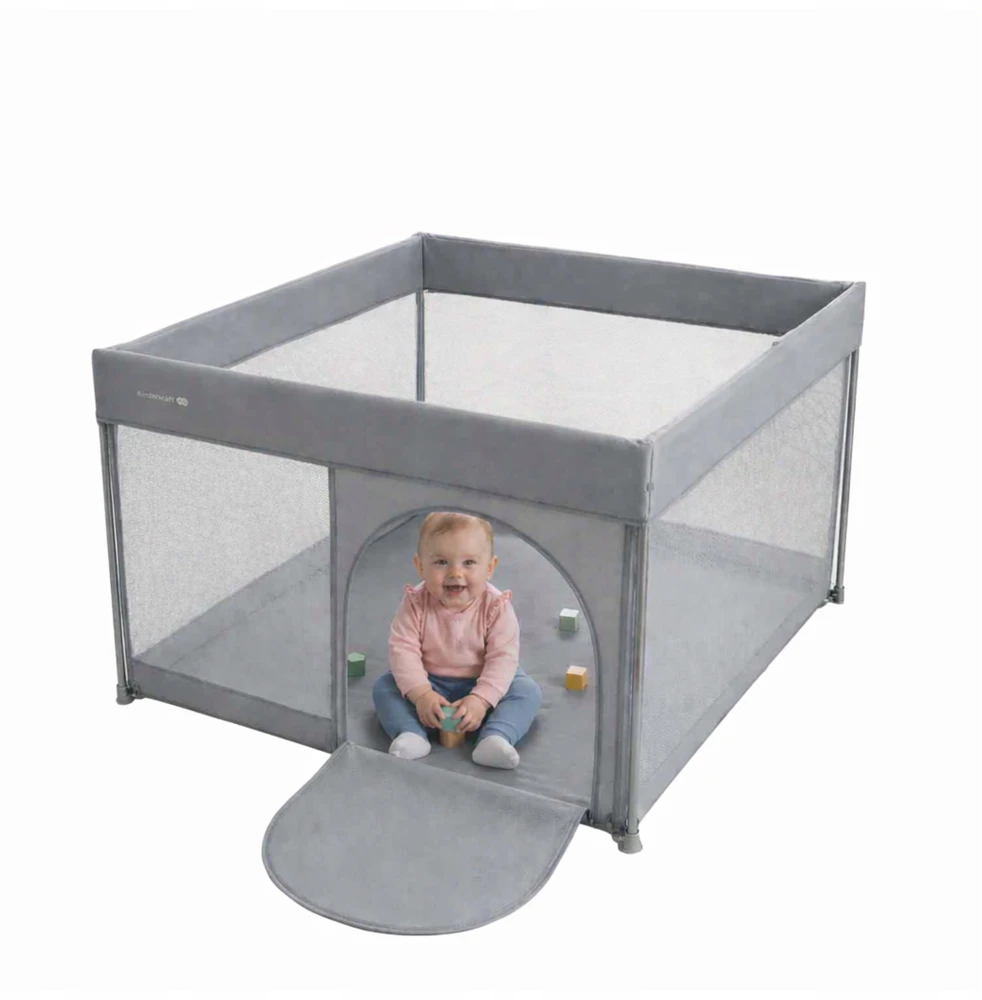 Žaidimų maniežas Kinderkraft Ziki Pilkas
