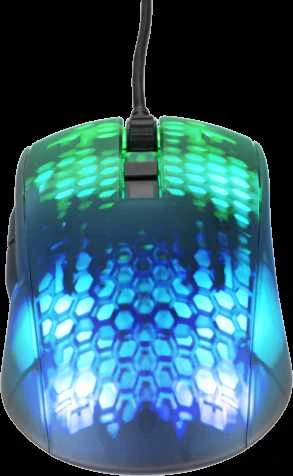 Deltacoimp Pusiau permatoma DELTACO GAMING žaidimų pelė, DM310, RGB, itin lengva, juoda / GAM-144