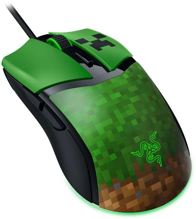 Razer | Pelė žaidimams | Cobra | Optiniai pelės jungikliai Gen-3 | Minecraft Edition