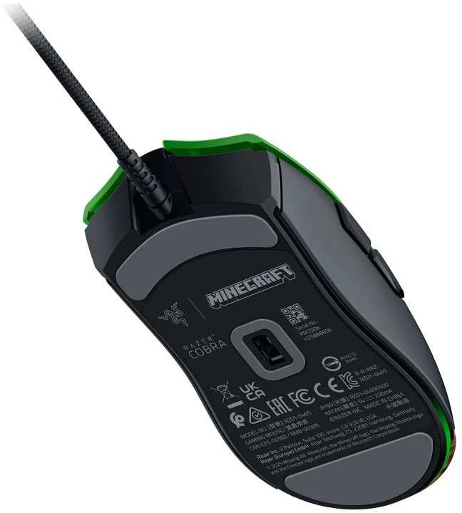 Razer | Pelė žaidimams | Cobra | Optiniai pelės jungikliai Gen-3 | Minecraft Edition