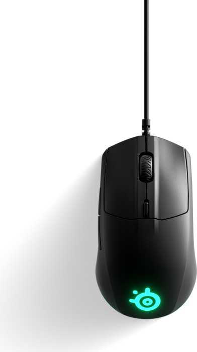 Žaidimų pelė SteelSeries su laidu Rival 3, Juodos spalvos