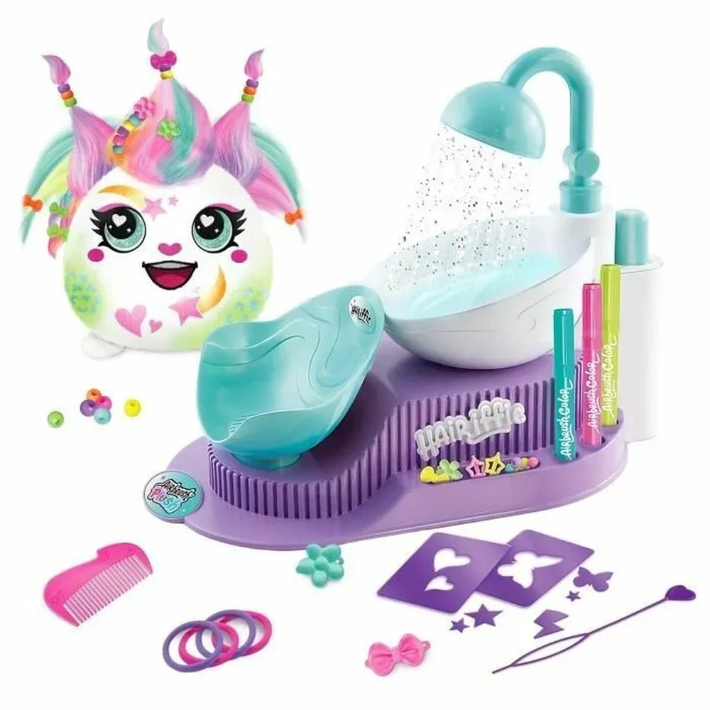 Pliušinis žaislas su plaukų dažymo rinkiniu Canal Toys Airbrush Plush Hair'iffic