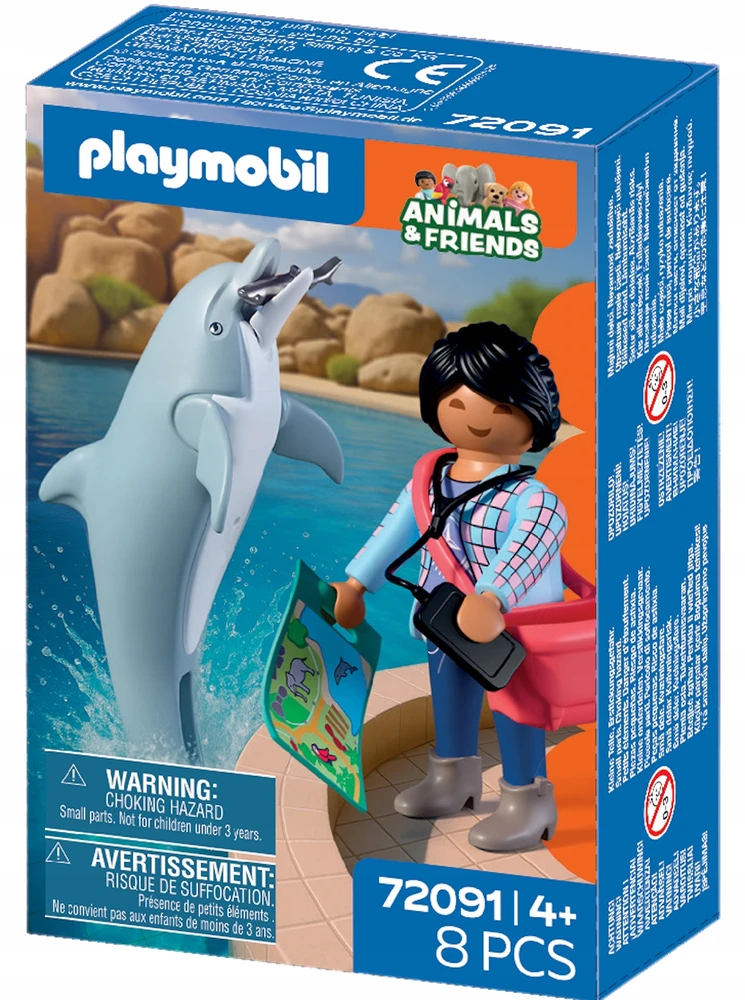 PLAYMOBIL - Zoologijos sodas: Delfinas ir lankytojas (72091)