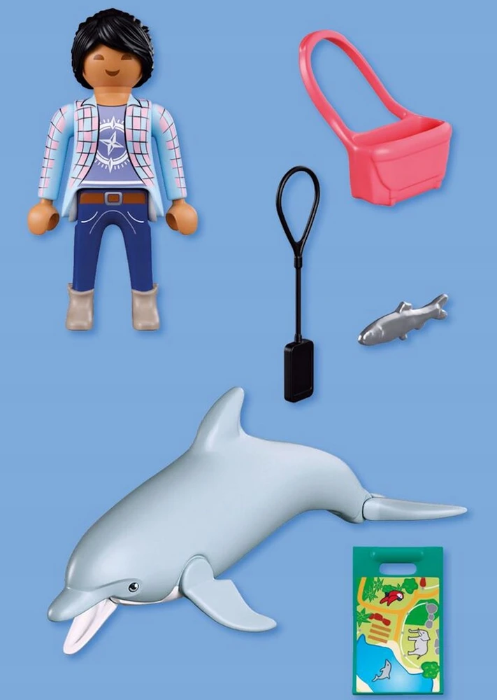 PLAYMOBIL - Zoologijos sodas: Delfinas ir lankytojas (72091)