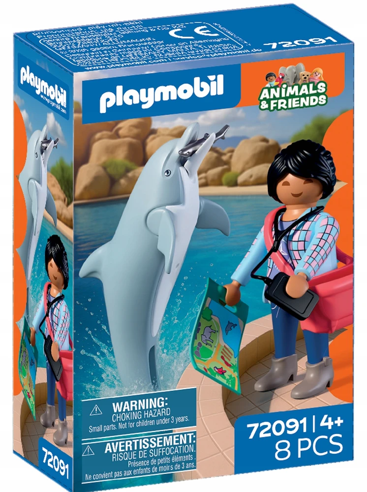PLAYMOBIL - Zoologijos sodas: Delfinas ir lankytojas (72091)