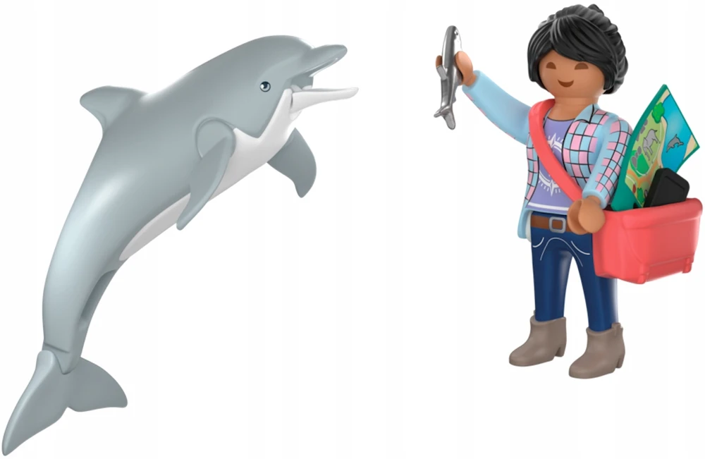 PLAYMOBIL - Zoologijos sodas: Delfinas ir lankytojas (72091)
