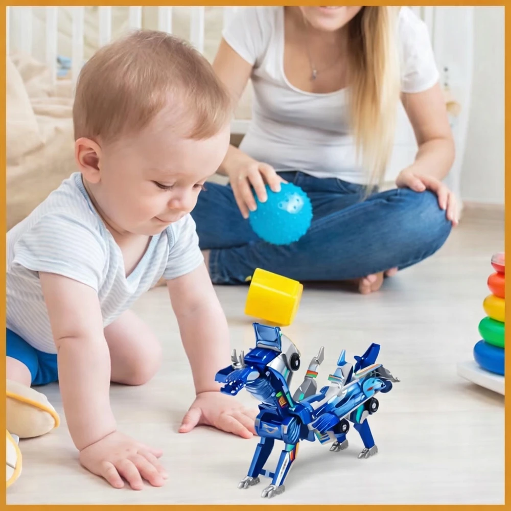 ŽAISLAI VAIKAMS MAGNETINIAI AUTOMOBILIAI ROBOTŲ FIGŪRŲ DOVANŲ RINKINYS 2in1 Mini