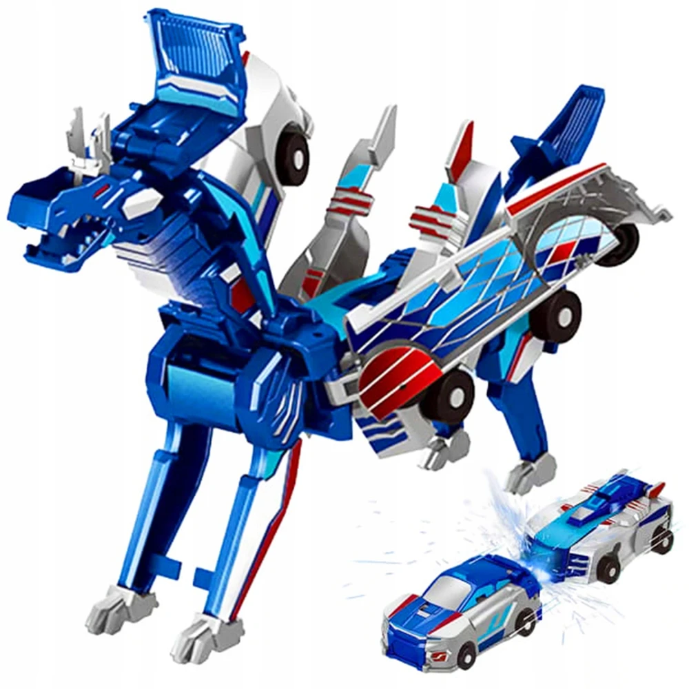 ŽAISLAI VAIKAMS MAGNETINIAI AUTOMOBILIAI ROBOTŲ FIGŪRŲ DOVANŲ RINKINYS 2in1 Mini