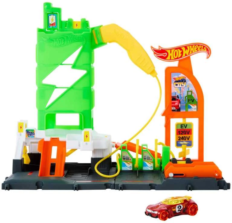 Transporto žaislų komplektas Hot Wheels City Fuel Station