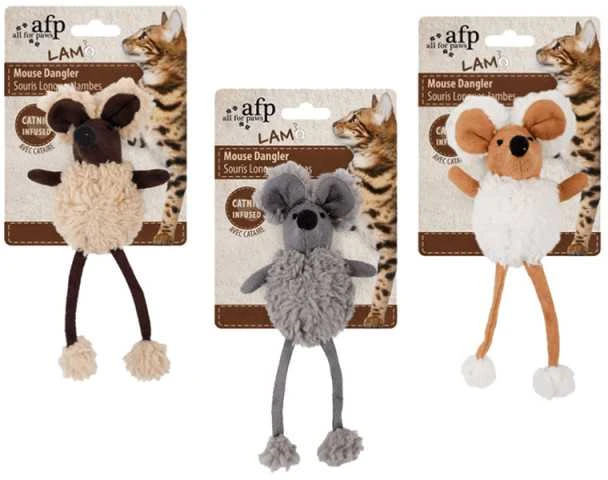 AFP Lambswool pelė su katžole žaislas katėms, 16 cm, 1 vnt
