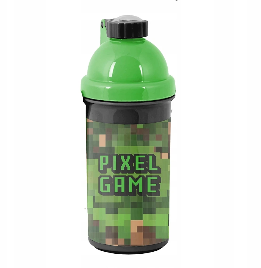 Gertuvė Žalias GAMING PASO BUTELIS BERNIUKUI VANDENS BUTELIS 500 ML MOKYKLAI