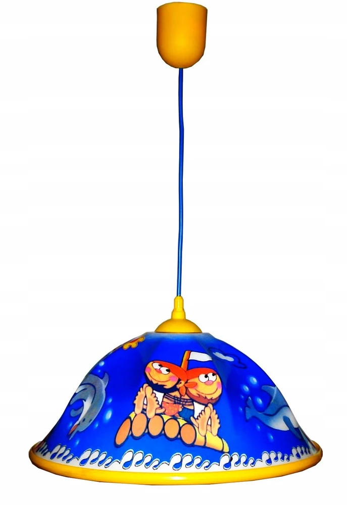 Pakabinamas šviestuvas Zapal Lampa wisząca E27 KSIĘŻYC sufitowa bezpieczny klosz su plexi 40cm mėlyna