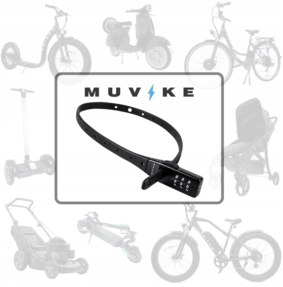 ZAPIĘCIE ROWEROWE DZIECIĘCE LEKKIE NA KOD MUVIKE TIE 530/3C JUODA