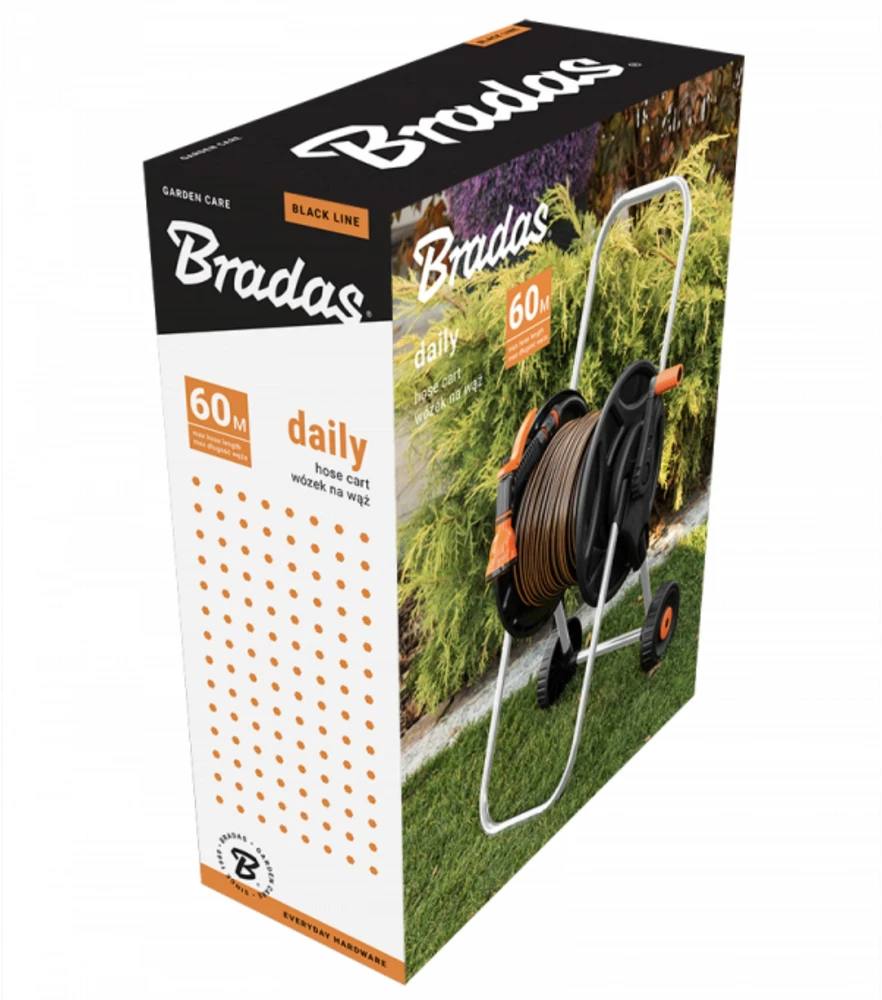 Bradas Žarnos ritės vežimėlis 1/2'' 60m DAILY AG260