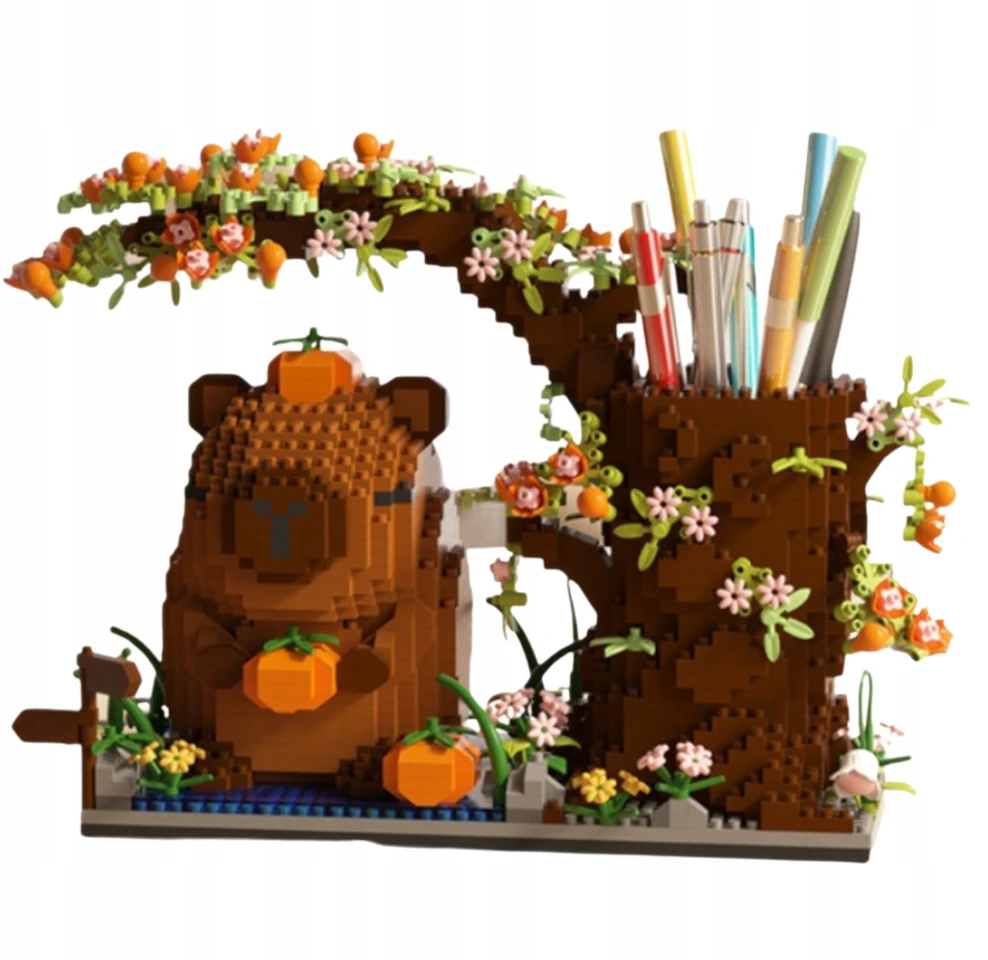 Zaxer CAPYBARA STATYBINIAI BLOKAI 3D ĮRANKIŲ DĖŽĖ DIDELIS RINKINYS 1880 EL DOVANA