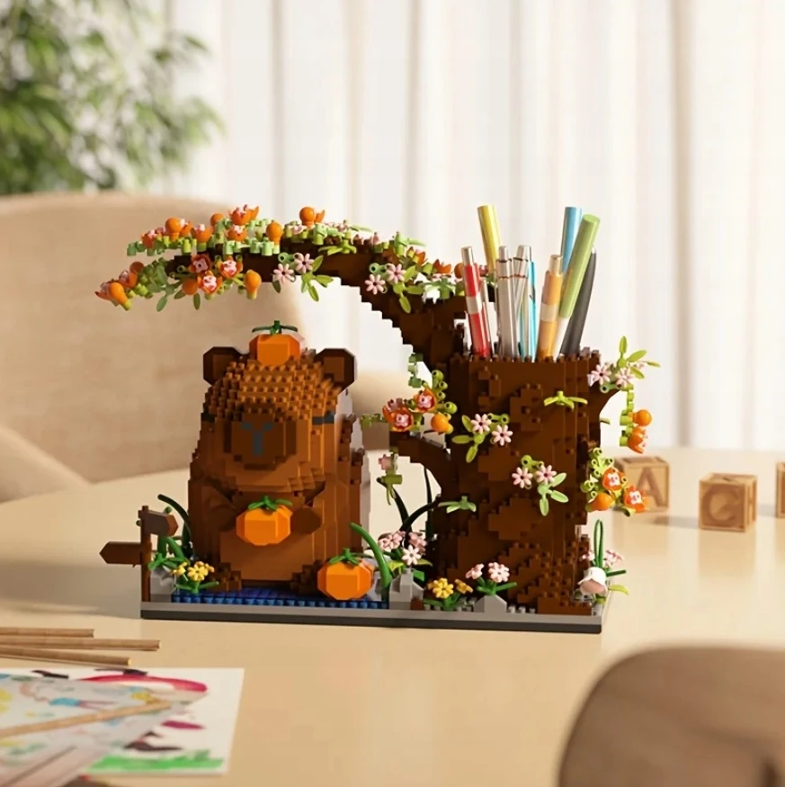 Zaxer CAPYBARA STATYBINIAI BLOKAI 3D ĮRANKIŲ DĖŽĖ DIDELIS RINKINYS 1880 EL DOVANA