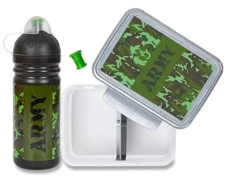 Zdrowy Bidon Army maisto dėžutė ir gertuvė, 2 dalys