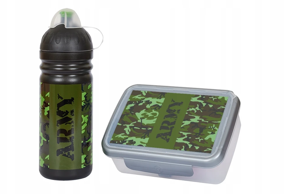 Zdrowy Bidon Army maisto dėžutė ir gertuvė, 2 dalys