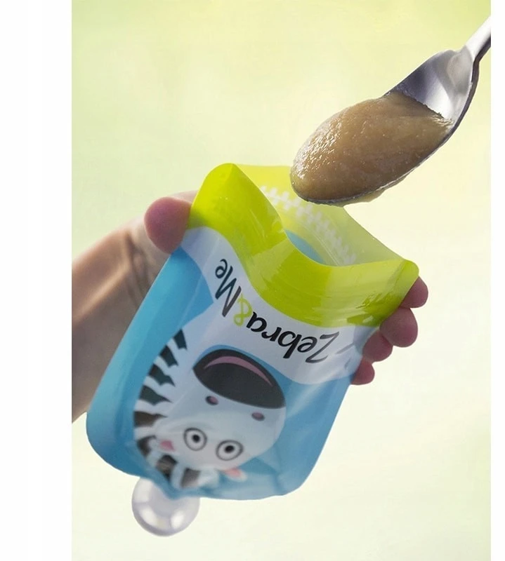 Zebra & Me paketėliai, daugkartiniai maitinimo vamzdeliai, 6 vnt