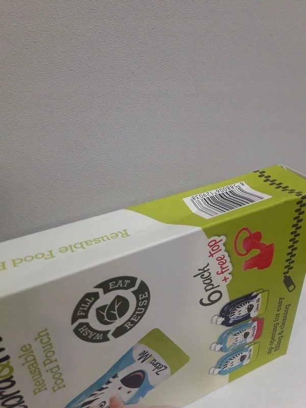 Zebra & Me paketėliai, daugkartiniai maitinimo vamzdeliai, 6 vnt