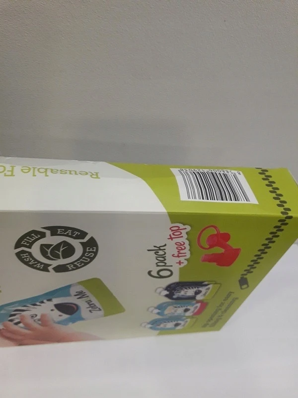 Zebra & Me paketėliai, daugkartiniai maitinimo vamzdeliai, 6 vnt