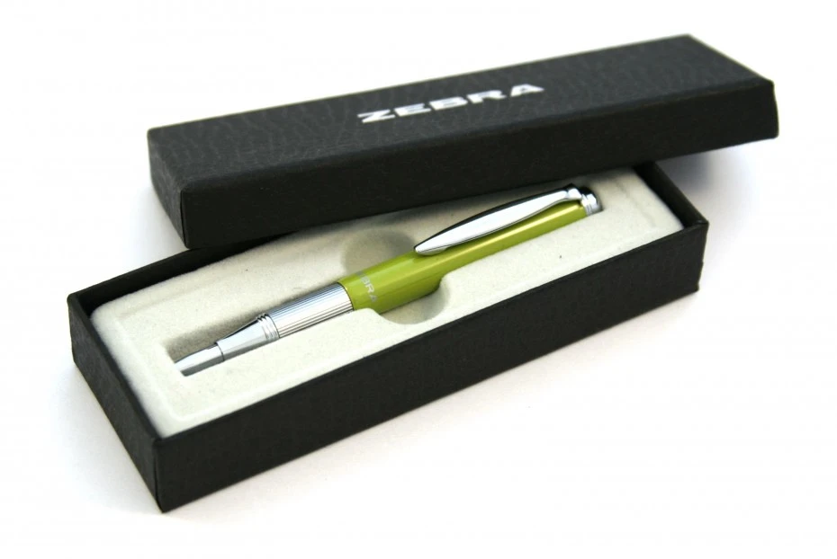 Zebra Telescopic Brights rašiklis, ryškiai žalias