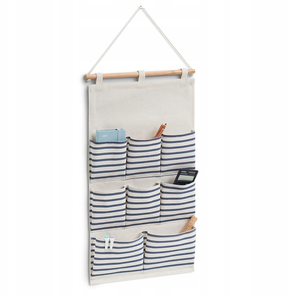 Zeller ORGANIZER NA ŚCIANĘ POLIESTER Z KIESZENIAMI 35 X 58.5 CM BEŻOWY