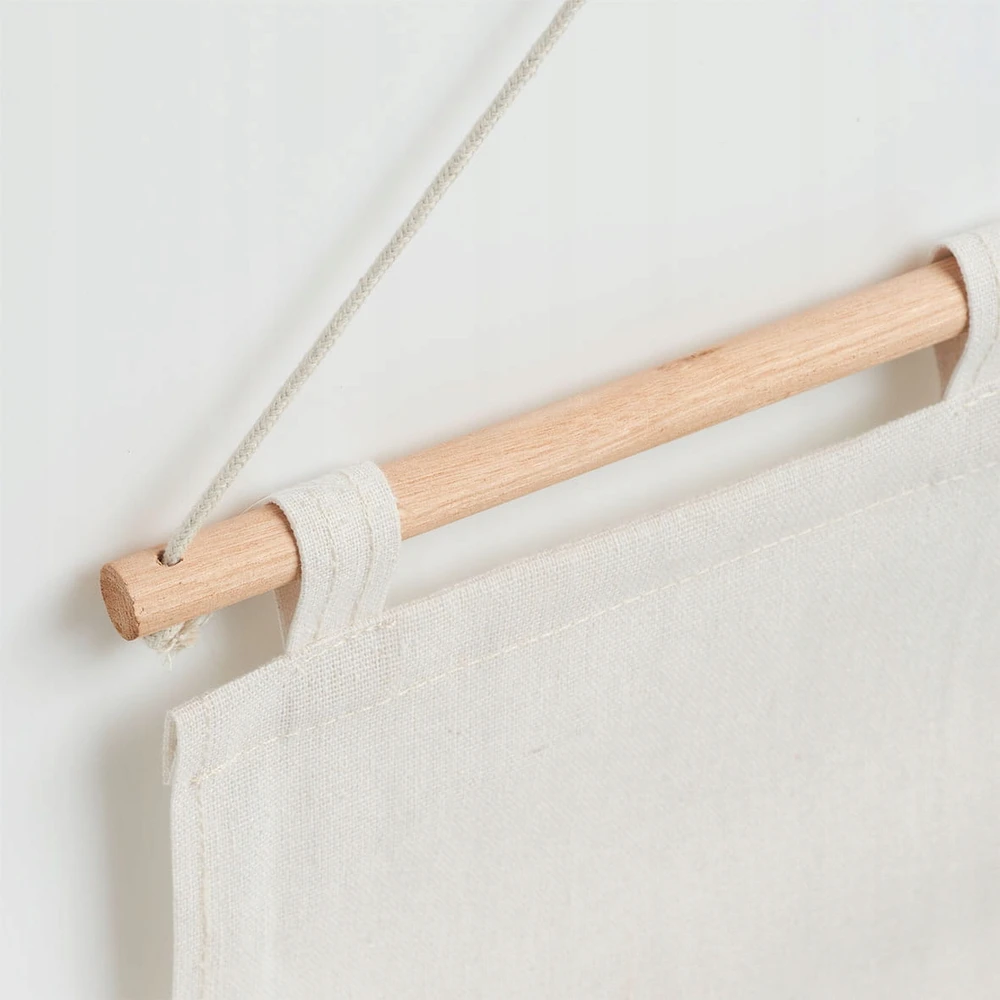 Zeller ORGANIZER NA ŚCIANĘ POLIESTER Z KIESZENIAMI 35 X 58.5 CM BEŻOWY