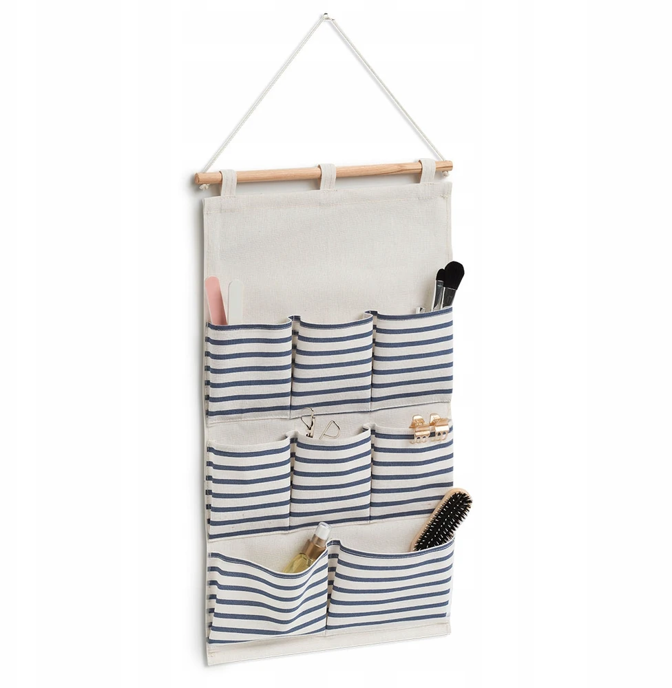Zeller ORGANIZER NA ŚCIANĘ POLIESTER Z KIESZENIAMI 35 X 58.5 CM BEŻOWY
