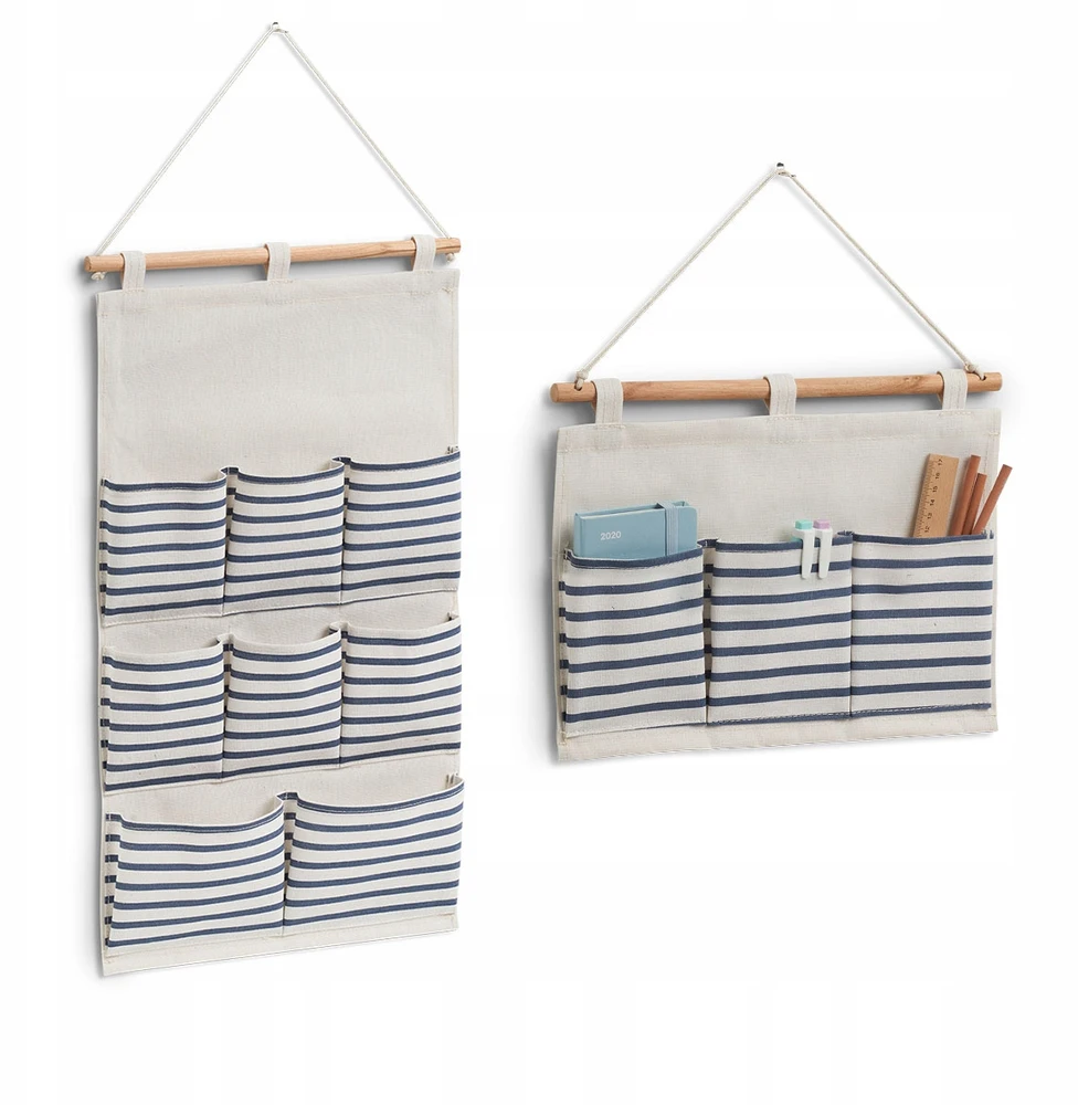 Zeller ORGANIZER NA ŚCIANĘ POLIESTER Z KIESZENIAMI 35 X 58.5 CM BEŻOWY