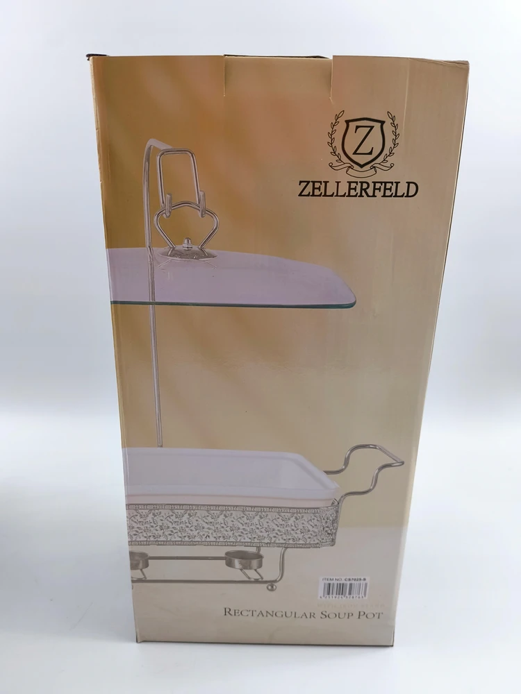 Zellerfeld Karščiui atsparus indas ant stovo su dangteliu Sidabrinis Y902