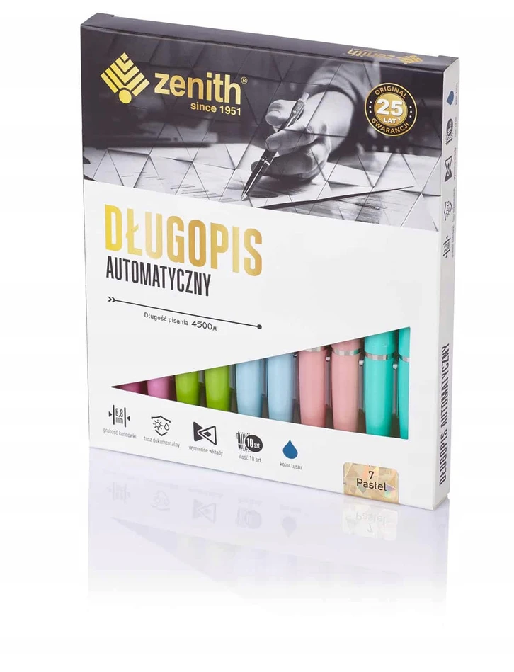 Zenith 7 automatinis rašiklis, pastelinis, mėlynas rašalas
