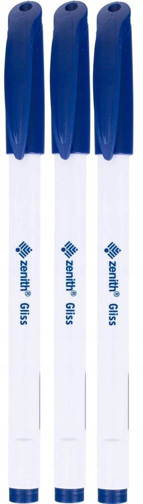 Zenith Gliss 0,5mm rašiklis, mėlynas, 3 vnt.