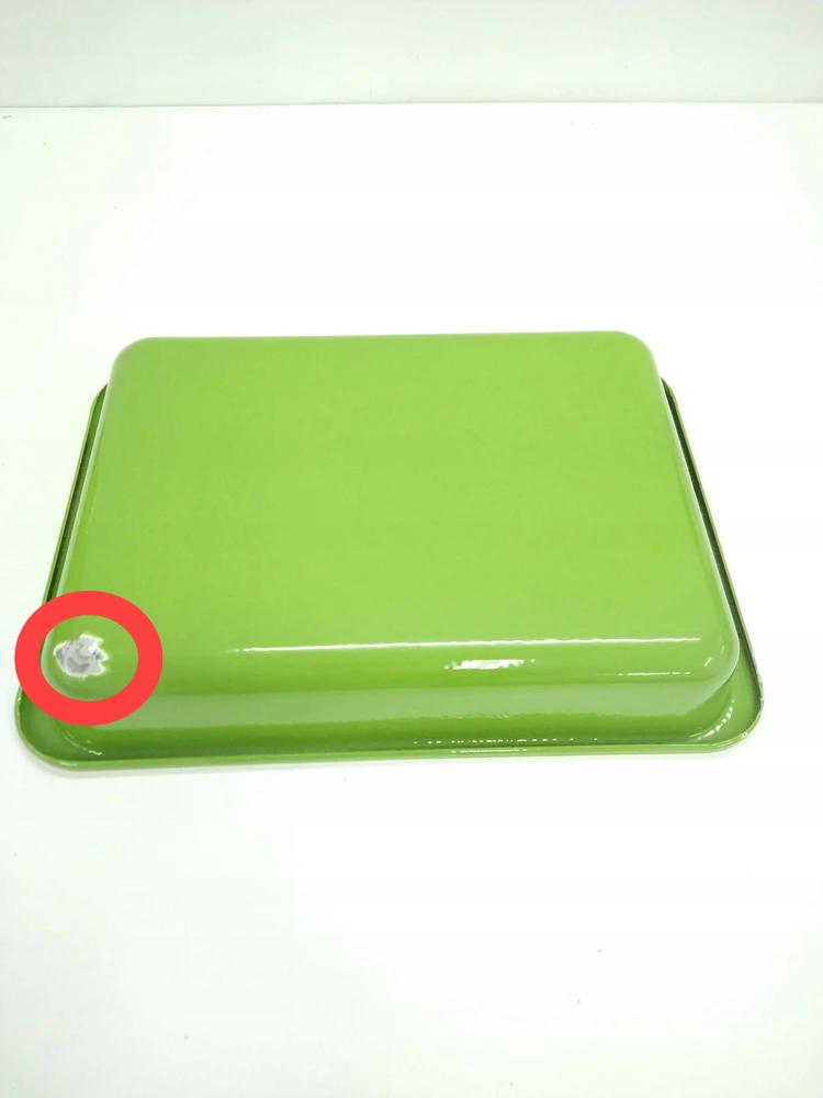 Zenker emalio kepimo indas 40,5 x 29,5 x 6 cm žalios kreminės spalvos