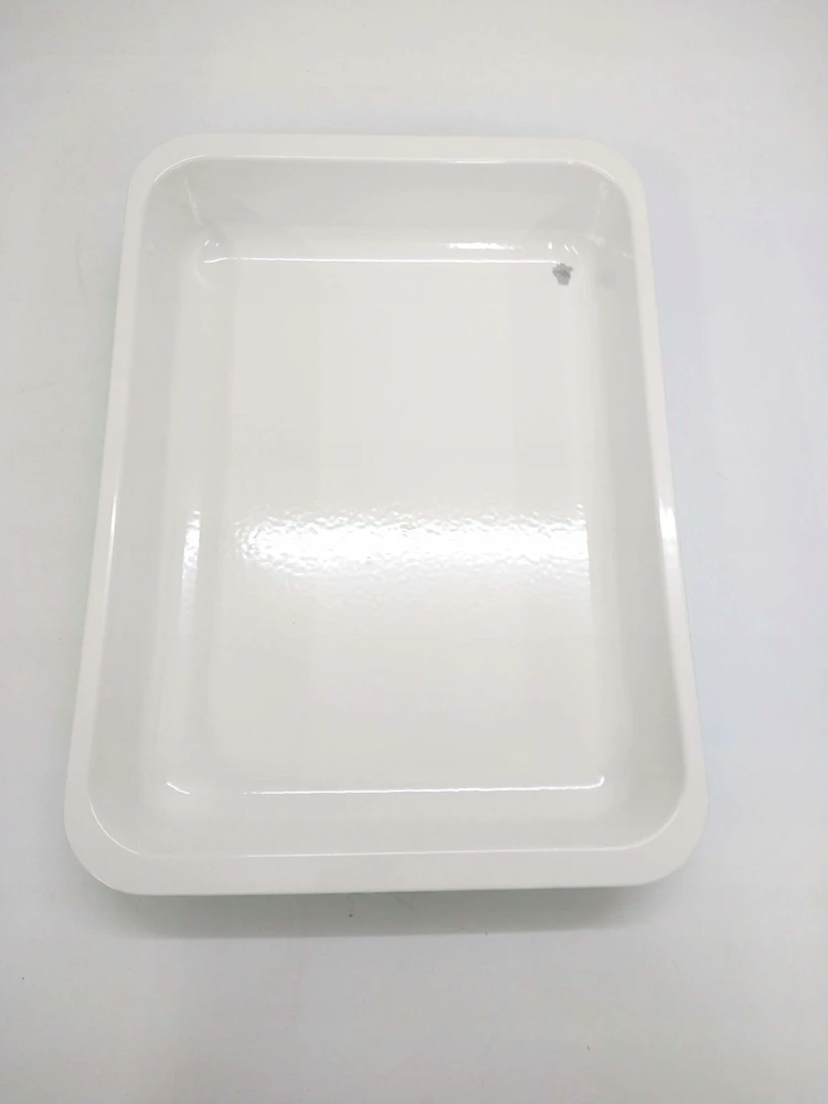 Zenker emalio kepimo indas 40,5 x 29,5 x 6 cm žalios kreminės spalvos