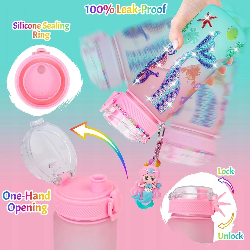 Zgeer Creative Plastic Art Deimantinio siuvinėjimo butelių dekoravimo rinkinys