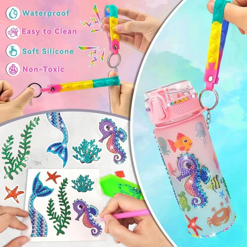 Zgeer Creative Plastic Art Deimantinio siuvinėjimo butelių dekoravimo rinkinys