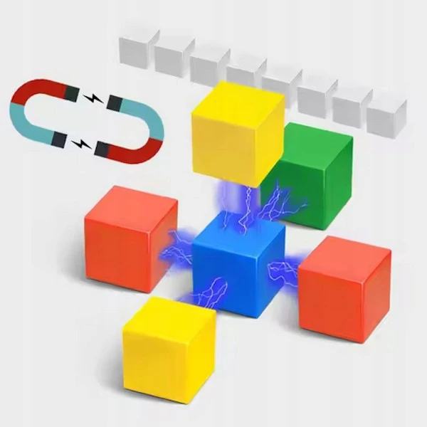 Zgeer Klocki magnetyczne KOSTKI SZEŚCIANY magnesy Rinkinys 102 el. w kuferku