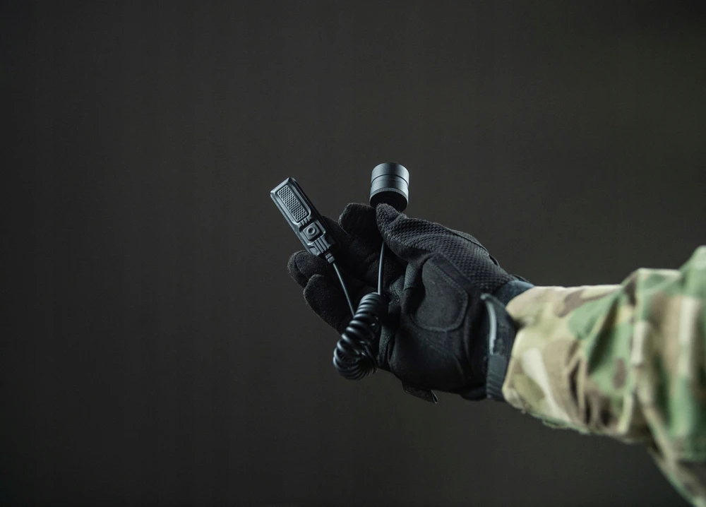 Žibintuvėlio magnetinis nuotolinio valdymo jungiklis su spiraliniu laidu Armytek MRS-01 / 25-70 cm