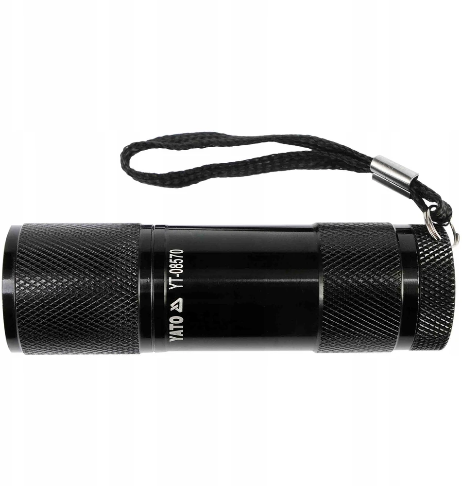 Žibintuvėlis aliuminis, 9LED, juodas. Yato (YT-08570)