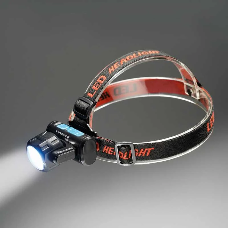 Tiross Žibintuvėlis ant galvos įkraunamas 2W / 3W LED, 150lm, 1200mAh
