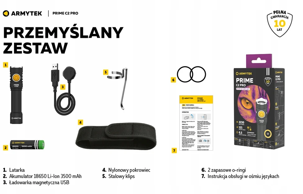 Žibintuvėlis Armytek Prime C2 Pro Magnet USB