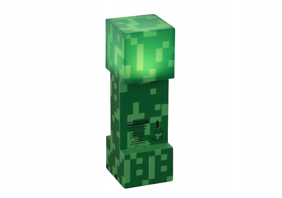 Žibintuvėlis / lampka nocna Minecraft CREEPER 3D 18cm Halantex